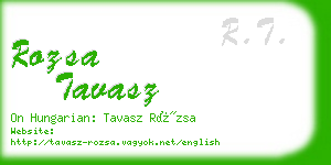 rozsa tavasz business card